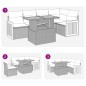 vidaXL Set Divano da Giardino 6pz con Cuscini Grigio Polyrattan Acacia vidaXL Set Divano da Giardino 6pz con Cuscini Grigio Polyrattan Acacia