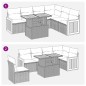 vidaXL Set Divani da Giardino con Cuscini 7pz Nero Polyrattan Acacia vidaXL Set Divani da Giardino con Cuscini 7pz Nero Polyrattan Acacia