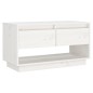 Mobile Porta TV Bianco 74x34x40 cm in Legno Massello di Pino Mobile Porta TV Bianco 74x34x40 cm in Legno Massello di Pino