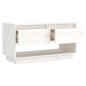 Mobile Porta TV Bianco 74x34x40 cm in Legno Massello di Pino Mobile Porta TV Bianco 74x34x40 cm in Legno Massello di Pino