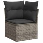 vidaXL Set Divani da Giardino 7pz con Cuscini Grigio Polyrattan Acacia vidaXL Set Divani da Giardino 7pz con Cuscini Grigio Polyrattan Acacia