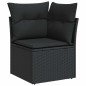 vidaXL Set Divani da Giardino con Cuscini 8 pz Nero Polyrattan Acacia vidaXL Set Divani da Giardino con Cuscini 8 pz Nero Polyrattan Acacia