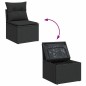 vidaXL Set Divani da Giardino con Cuscini 8 pz Nero Polyrattan Acacia vidaXL Set Divani da Giardino con Cuscini 8 pz Nero Polyrattan Acacia