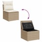 vidaXL Divano da Giardino 10 pz con Cuscini Beige in Polyrattan Acacia vidaXL Divano da Giardino 10 pz con Cuscini Beige in Polyrattan Acacia