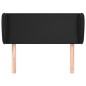 Testiera ad Orecchio Nera 83 x 23 x 78/88 cm in Similpelle Testiera ad Orecchio Nera 83 x 23 x 78/88 cm in Similpelle