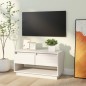 Mobile Porta TV Bianco 74x34x40 cm in Legno Massello di Pino Mobile Porta TV Bianco 74x34x40 cm in Legno Massello di Pino