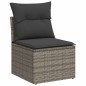 vidaXL Divano Giardino 10 pz con Cuscini Grigio in Polyrattan Acacia vidaXL Divano Giardino 10 pz con Cuscini Grigio in Polyrattan Acacia