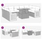 vidaXL Divano Giardino 10 pz con Cuscini Grigio in Polyrattan Acacia vidaXL Divano Giardino 10 pz con Cuscini Grigio in Polyrattan Acacia