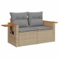 vidaXL Set Divano da Giardino 8 pz con Cuscini Beige in Polyrattan vidaXL Set Divano da Giardino 8 pz con Cuscini Beige in Polyrattan