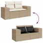 vidaXL Set Divano da Giardino 6 pz con Cuscini Beige in Polyrattan vidaXL Set Divano da Giardino 6 pz con Cuscini Beige in Polyrattan