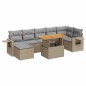vidaXL Set Divano da Giardino 8 pz con Cuscini Beige in Polyrattan vidaXL Set Divano da Giardino 8 pz con Cuscini Beige in Polyrattan
