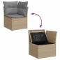 vidaXL Set Divani da Giardino 7 pz con Cuscini Beige in Polyrattan vidaXL Set Divani da Giardino 7 pz con Cuscini Beige in Polyrattan
