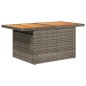 vidaXL Set Divani Giardino 11 pz con Cuscini Polyrattan Acacia Grigio