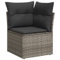 vidaXL Set Divano da Giardino 8pz con Cuscini Grigio Polyrattan Acacia