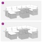 vidaXL Set Divani da Giardino con Cuscini 8 pz Nero Polyrattan Acacia vidaXL Set Divani da Giardino con Cuscini 8 pz Nero Polyrattan Acacia
