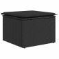 vidaXL Set Divani da Giardino 9 pz con Cuscini Nero Polyrattan Acacia