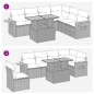 vidaXL Set Divani da Giardino 7 pz con Cuscini Beige Polyrattan Acacia vidaXL Set Divani da Giardino 7 pz con Cuscini Beige Polyrattan Acacia
