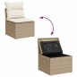 vidaXL Set Divani da Giardino 7 pz con Cuscini Beige Polyrattan Acacia vidaXL Set Divani da Giardino 7 pz con Cuscini Beige Polyrattan Acacia