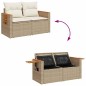 vidaXL Set Divani da Giardino 7 pz con Cuscini Beige Polyrattan Acacia vidaXL Set Divani da Giardino 7 pz con Cuscini Beige Polyrattan Acacia