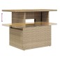 vidaXL Set Divani da Giardino 7 pz con Cuscini Beige Polyrattan Acacia vidaXL Set Divani da Giardino 7 pz con Cuscini Beige Polyrattan Acacia