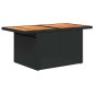 vidaXL Set Divani da Giardino 11 pz con Cuscini Polyrattan Acacia Nero