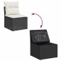 vidaXL Set Divani da Giardino 11 pz con Cuscini Polyrattan Acacia Nero