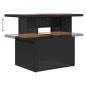 vidaXL Set Divani da Giardino 11 pz con Cuscini Polyrattan Acacia Nero