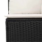 vidaXL Set Divani da Giardino 11 pz con Cuscini Polyrattan Acacia Nero