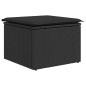 vidaXL Set Divani da Giardino con Cuscini 7pz Nero Polyrattan Acacia