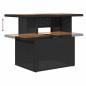 vidaXL Set Divani da Giardino con Cuscini 7pz Nero Polyrattan Acacia