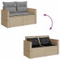 vidaXL Set Divano da Giardino 6 pz con Cuscini Beige in Polyrattan