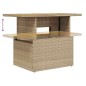 vidaXL Set Divano da Giardino 5 pz con Cuscini Beige in Polyrattan