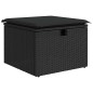vidaXL Set Divani da Giardino 5 pz con Cuscini in Polyrattan Nero
