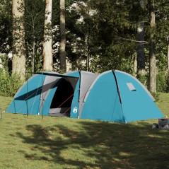 vidaXL Tenda da Campeggio a Cupola per 8 Persone Blu Impermeabile
