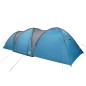 vidaXL Tenda da Campeggio a Cupola per 8 Persone Blu Impermeabile