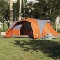 vidaXL Tenda da Campeggio a Cupola 6 Persone Grigio e Arancione vidaXL Tenda da Campeggio a Cupola 6 Persone Grigio e Arancione