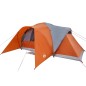 vidaXL Tenda da Campeggio a Cupola 6 Persone Grigio e Arancione vidaXL Tenda da Campeggio a Cupola 6 Persone Grigio e Arancione