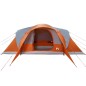 vidaXL Tenda da Campeggio a Cupola 6 Persone Grigio e Arancione vidaXL Tenda da Campeggio a Cupola 6 Persone Grigio e Arancione