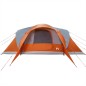 vidaXL Tenda da Campeggio a Cupola 6 Persone Grigio e Arancione vidaXL Tenda da Campeggio a Cupola 6 Persone Grigio e Arancione