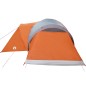 vidaXL Tenda da Campeggio a Cupola 6 Persone Grigio e Arancione vidaXL Tenda da Campeggio a Cupola 6 Persone Grigio e Arancione