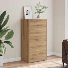 vidaXL Credenza 6 Cassetti Rovere Artigianale 50x34x96cm Truciolato