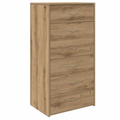 vidaXL Credenza 6 Cassetti Rovere Artigianale 50x34x96cm Truciolato