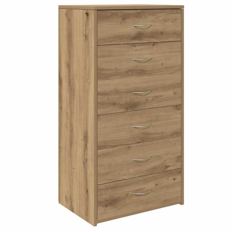 vidaXL Credenza 6 Cassetti Rovere Artigianale 50x34x96cm Truciolato