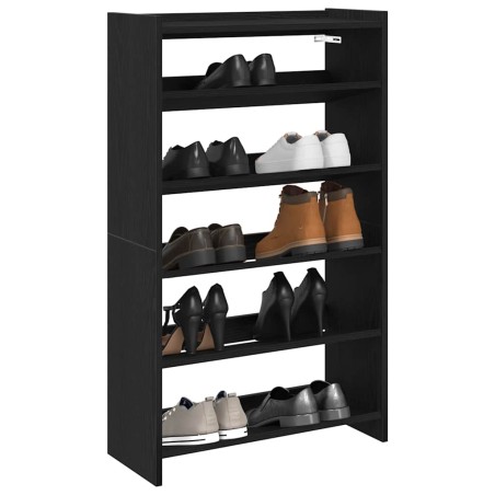 vidaXL Scarpiera Nera 60x25x100 cm in Truciolato