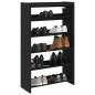 vidaXL Scarpiera Nera 60x25x100 cm in Truciolato