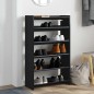 vidaXL Scarpiera Nera 60x25x100 cm in Truciolato