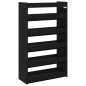 vidaXL Scarpiera Nera 60x25x100 cm in Truciolato