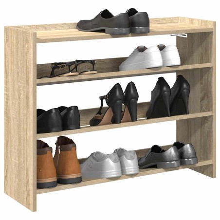 vidaXL Scarpiera Rovere Sonoma 80x25x62 cm in Legno Multistrato