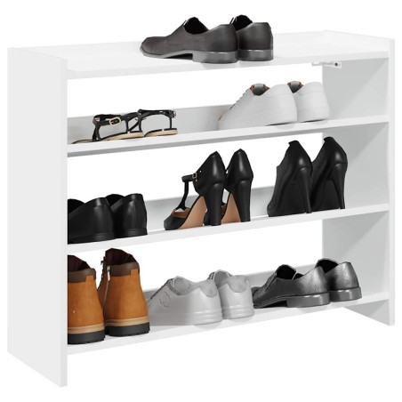 vidaXL Scarpiera Bianca 80x25x62 cm in Legno Multistrato