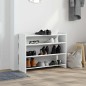 vidaXL Scarpiera Bianca 80x25x62 cm in Legno Multistrato